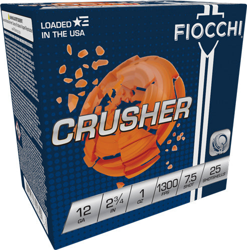 Fiocchi 12 Gauge Exacta Crusher #7.5 1 oz 2.75 in 25/Box [Item 7111]