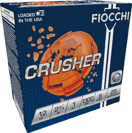 Fiocchi 12 Gauge Target Exacta Crusher #8 1 oz 2.75 in 25/Box [Item 7073]