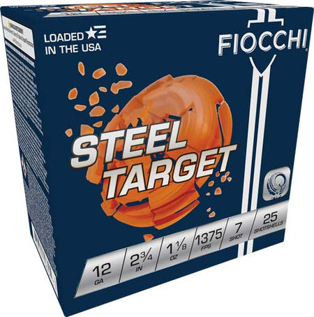 Fiocchi 12 Gauge Steel Target #7 1-1/8 oz 2.75 in 25/Box [Item 7087]