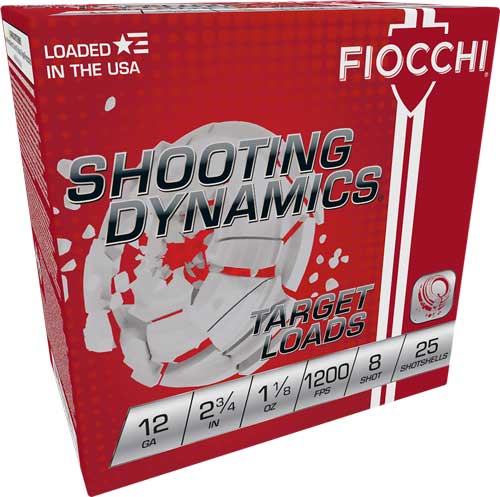 Fiocchi 12 Gauge Shooting Dynamics #8 1-1/8 oz 2.75 in 25/Box [Item 7163]