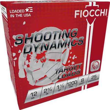 Fiocchi 12 Gauge Shooting Dynamics #8 1-1/8 oz 2.75 in 25/Box [Item 7163]