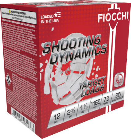 Fiocchi 12 Gauge Shooting Dynamics #7.5 1-1/8 oz 2.75 in 25/Box [Item 7143]