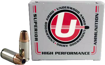 Underwood Ammo 9mm Luger / Parabellum Sporting +P Jacketed Hollow Point 124 Grain 20/Box