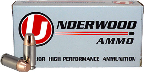Underwood Ammo 9mm Luger / Parabellum +P Full Metal Jacket Flat Nose 124 Grain 50/Box