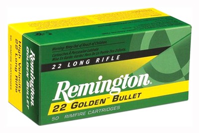 Remington .22 Long Rifle 22 Golden Bullet Round Nose 40 Grain 50/Box