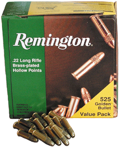 Remington .22 Long Rifle 22 Golden Bullet Plated Hollow Point 36 Grain 525/Box