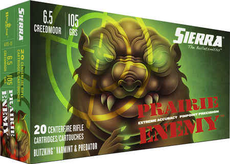 Sierra 6.5mm Creedmoor Prairie Enemy BlitzKing Polymer Tip 105 Grain 20/Box