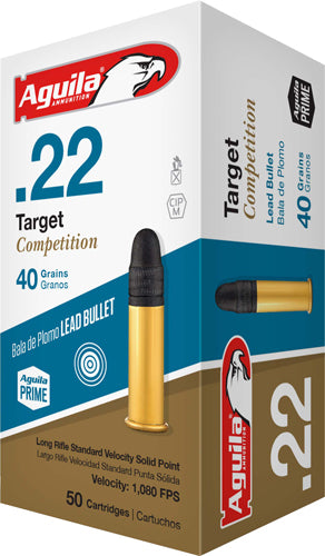 Aguila .22 Long Rifle Target Competition Lead Round Nose 40 Grain 1000/Box