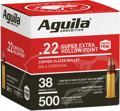 Aguila High Velocity .22 LR 38 Grain CPHP Value Pack 500 Per Box - 2000/Case