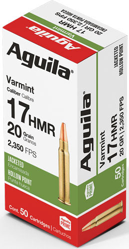 Aguila .17 HMR Target & Range Varmint Jacketed Hollow Point 20 Grain 50/Box