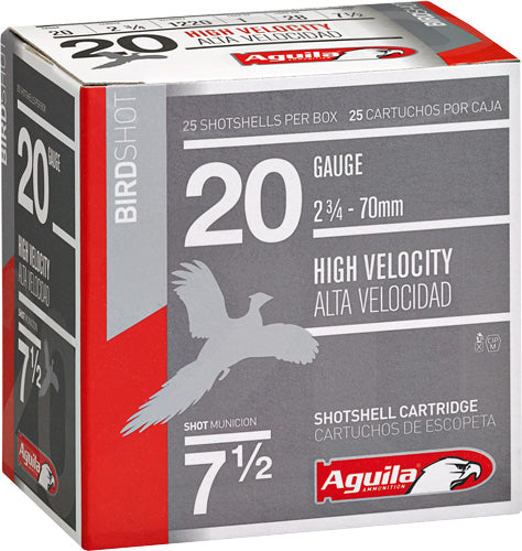 Aguila 20 Gauge Hunting High Velocity #7.5 1 oz 2.75 in 250/Box