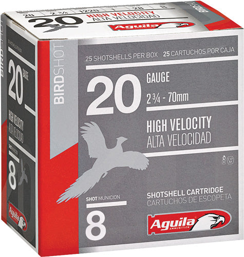 Aguila 20 Gauge Hunting High Velocity #8 1 oz 2.75 in 250/Box
