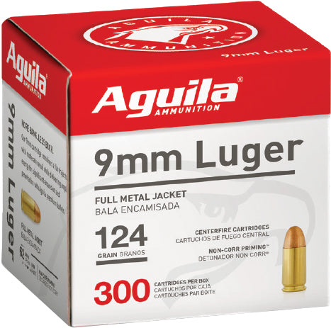 Aguila 9mm Luger / Parabellum Target & Range Full Metal Jacket 124 Grain 300/Box