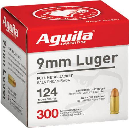 Aguila 9mm Luger / Parabellum Target & Range Full Metal Jacket 124 Grain 300/Box