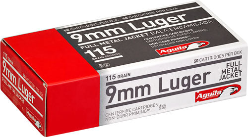 AGUILA 9MM LUGER 115GR FMJ-RN-50RD 20BX/CS
