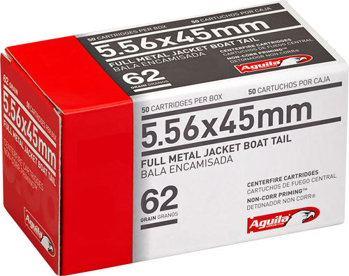 Aguila 5.56x45mm NATO Target & Range Full Metal Jacket Boat Tail 62 Grain 50/Box