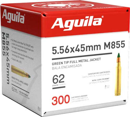 Aguila 5.56x45mm 62 Grain Green Tip Full Metal Jacket(FMJ)