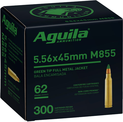Aguila 5.56x45mm 62 Grain Green Tip Full Metal Jacket(FMJ)