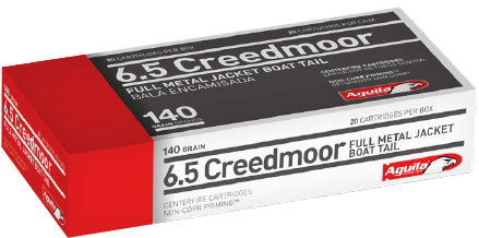 Aguila 6.5 Creedmoor FMJBT 140gr Target Ammunition
