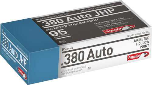Aguila .380 ACP/Auto  Jacketed Hollow Point 90 Grain 50/Box [Item 3715]
