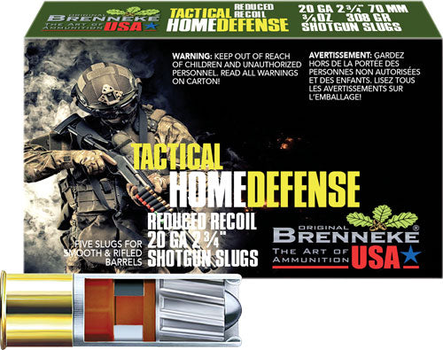 Brenneke 20 Gauge Tactical Home Defense Slug 3/4 oz 2.75 in 5/Box