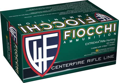 Fiocchi .204 Ruger Field Dynamics Hornady V-Max 40 Grain 50/Box