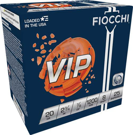 Fiocchi 20 Gauge Exacta Target VIP #8 7/8 oz 2.75 in 250/Box