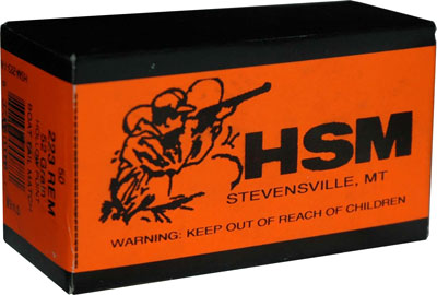 HSM .223 Remington Match Jacketed Hollow Point 52 Grain 50/Box