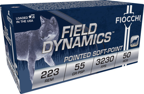 Fiocchi .223 Remington Field Dynamics Pointed Soft Point 55 Grain 50/Box