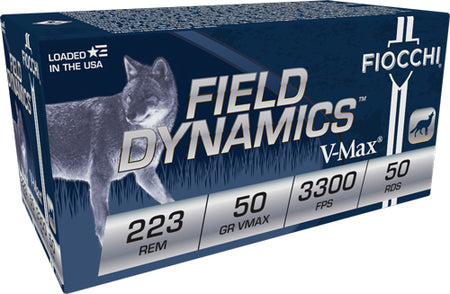 Fiocchi .223 Remington Field Dynamics Hornady V-Max 50 Grain 50/Box