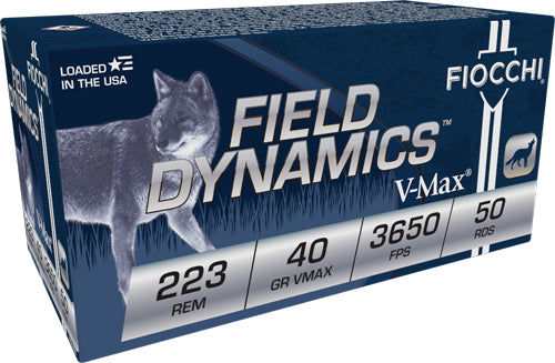 Fiocchi .223 Remington Extrema Field Dynamics Hornady V-Max 40 Grain 50/Box