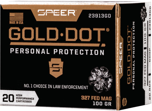 Speer .327 Federal Mag Gold Dot Personal Protection Hollow Point 100 Grain 20/Box
