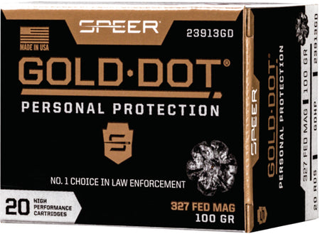 Speer .327 Federal Mag Gold Dot Personal Protection Hollow Point 100 Grain 20/Box