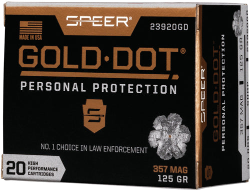 Speer .357 Magnum Gold Dot Personal Protection Hollow Point 125 Grain 20/Box