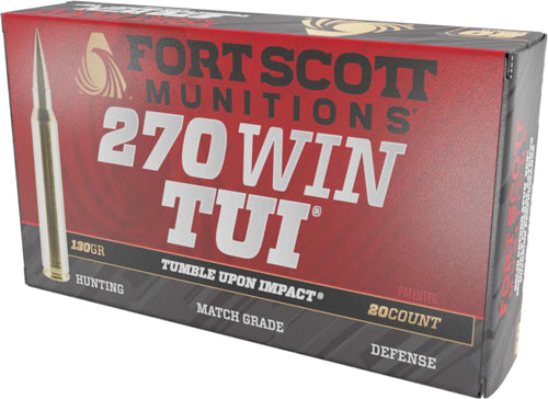 Fort Scott Munitions .270 Winchester  Solid Copper Spun 130 Grain 20/Box