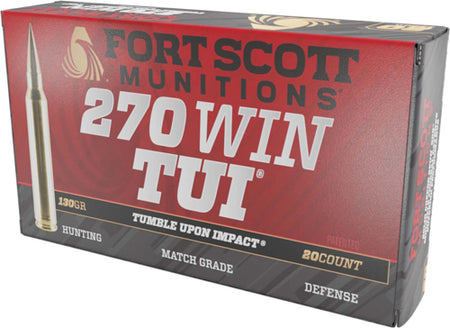 Fort Scott Munitions .270 Winchester  Solid Copper Spun 130 Grain 20/Box