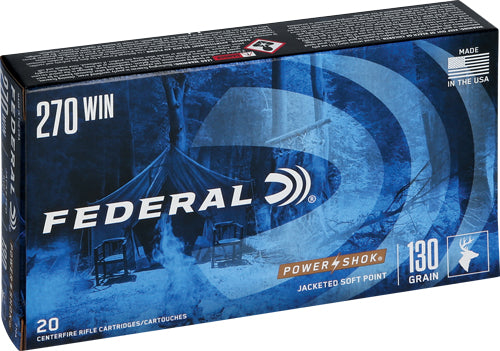 Federal .270 Winchester PowerShok Jacketed Soft Point 130 Grain 20/Box