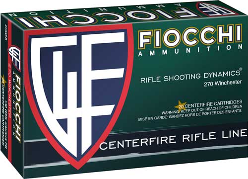 Fiocchi .270 Winchester Field Dynamics Pointed Soft Point 130 Grain 20/Box