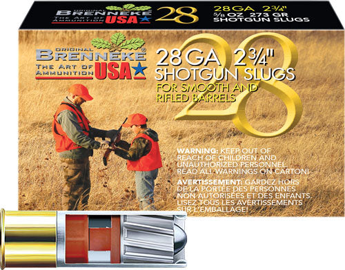 Brenneke 28 Gauge Brenneke 28 Hunting Slug 5/8 oz 2.75 in 5/Box