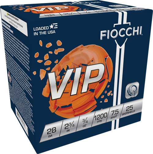 Fiocchi 28 Gauge Exacta Target VIP #7.5 3/4 oz 2.75 in 25/Box [Item 7075]