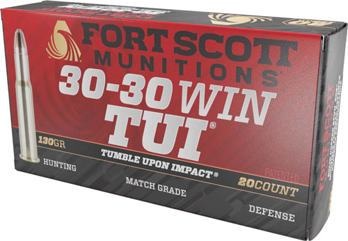 Fort Scott Munitions .30-30 Winchester Tumble Upon Impact (TUI) Solid Copper Spun 130 Grain 20/Box