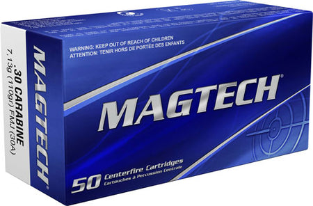 Magtech .30 Carbine Sport Shooting Tactical/Training Full Metal Jacket 110 Grain 50/Box
