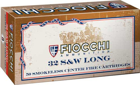 Fiocchi .32 S&W Long Cowboy Action Lead Flat Point 97 Grain 50/Box
