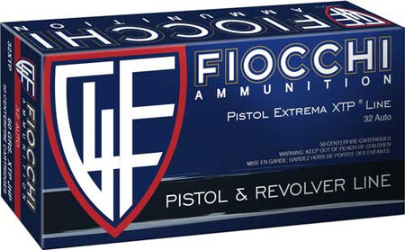 Fiocchi .32 ACP Hyperformance Hornady XTP Hollow Point 60 Grain 50/Box
