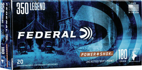 Federal .350 Legend PowerShok Jacketed Soft Point 180 Grain 20/Box