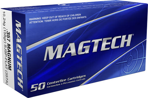 Magtech .357 Magnum Sport Shooting Range/Training Semi-Jacketed Soft Point Flat 158 Grain 50/Box