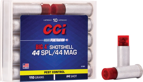 CCI .44 Magnum Pest Control Big 4 #4 Shot Shotshell 110 Grain 10/Box