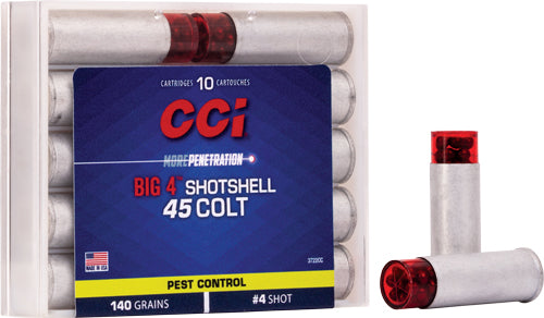 CCI .45 Long Colt Pest Control Big 4 #4 Shot Shotshell 140 Grain 10/Box