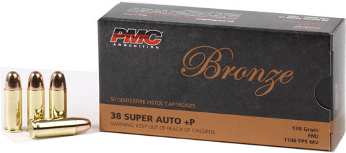 PMC .38 Super Bronze +P Full Metal Jacket 130 Grain 50/Box