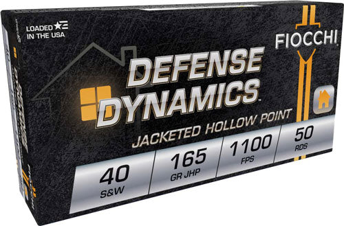 Fiocchi .40 S&W Defense Dynamics Jacketed Hollow Point 165 Grain 50/Box